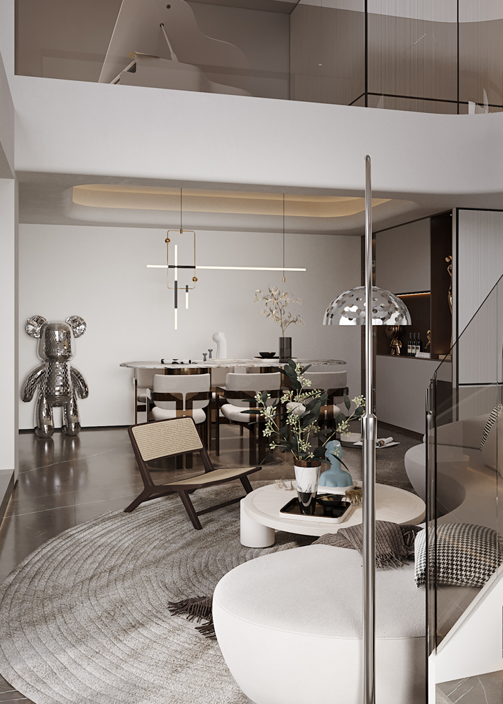 福州万科金域华府现代简约复式楼设计丨中国福州丨林健,康伟军,章丽青,何靓妮-0