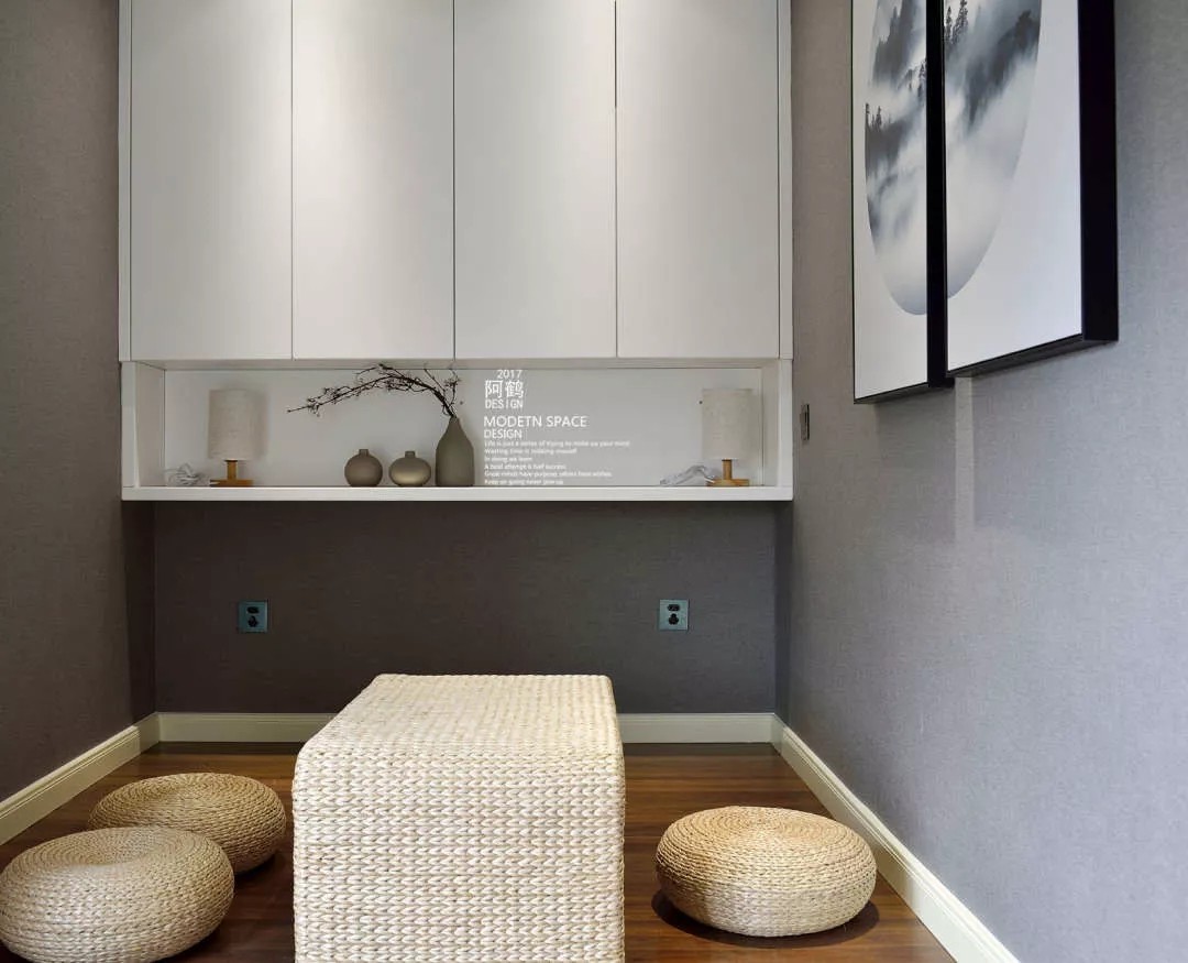 客厅中间的一堵墙竟然是电视机绝佳的摆放位置？| 阿鹤设计-13