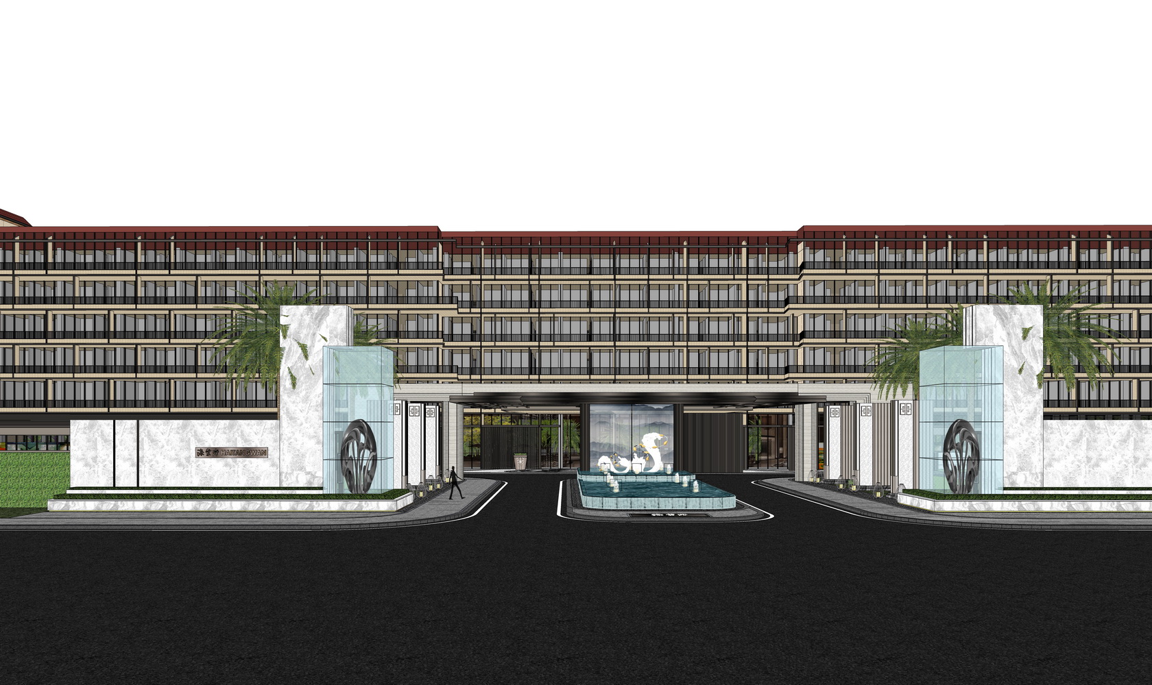 海棠湾酒店SU模型-0