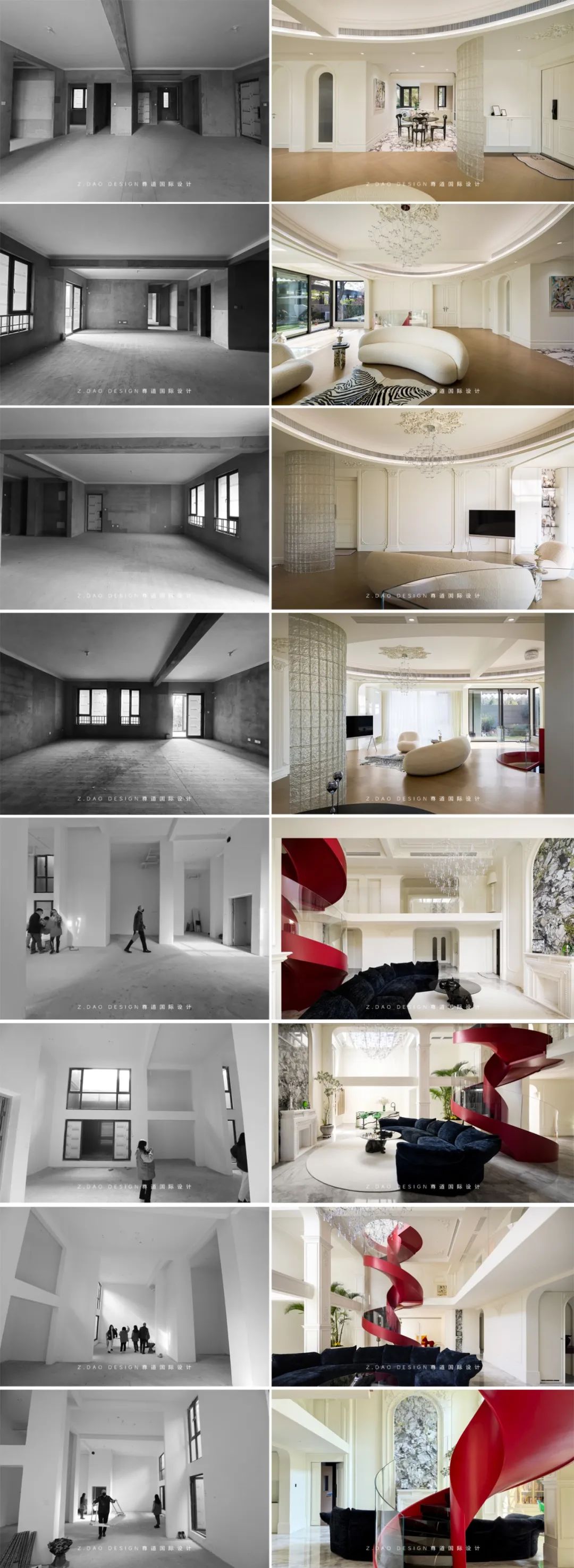 合肥『国贸天成』360㎡奶油法式风叠墅丨尊道国际设计-140