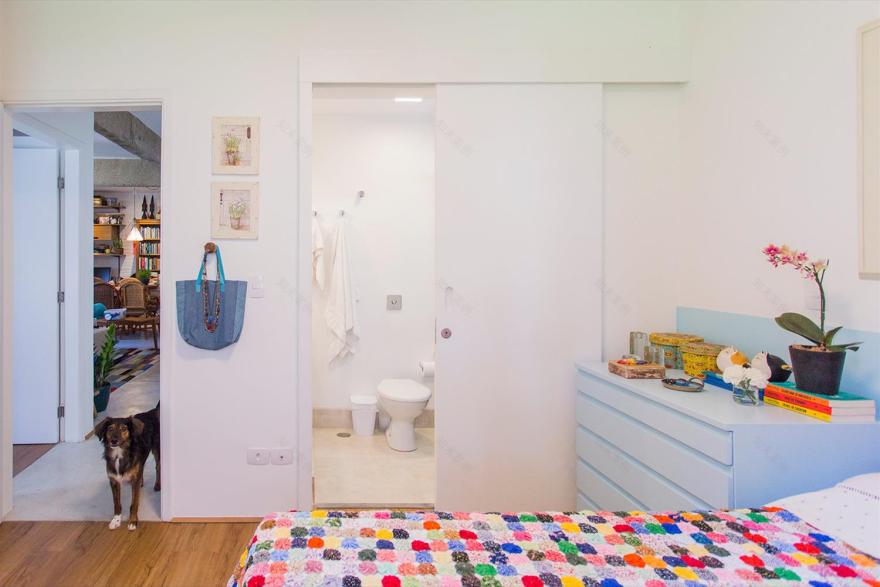 巴西 Butantã公寓 | 开放空间与色彩的完美结合-9