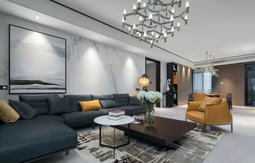 质感生活 | 简约电视墙设计打造流畅空间感-4