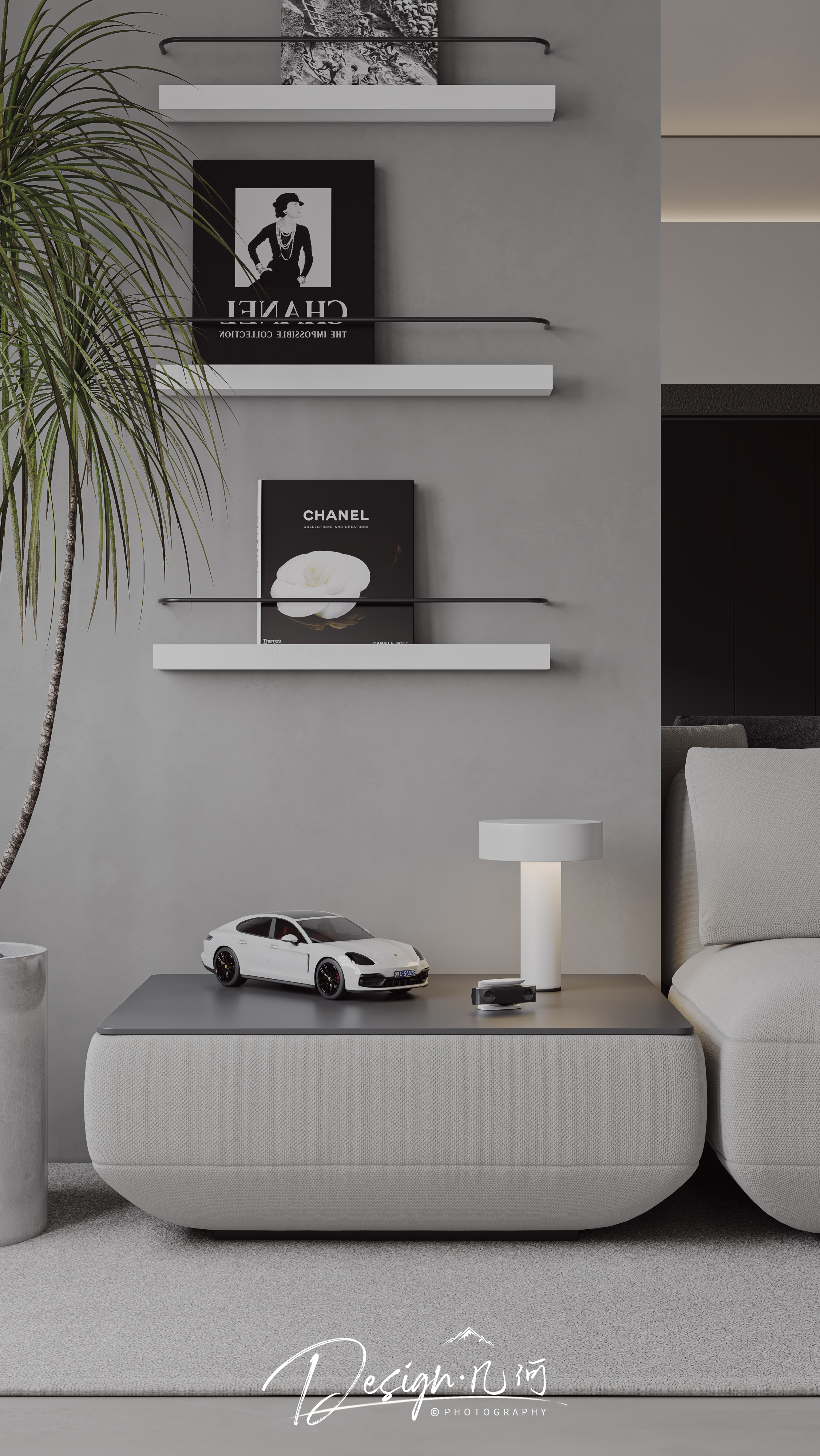 几何空间视觉表现 | 华润瑞府现代极简纯色客餐厅-24