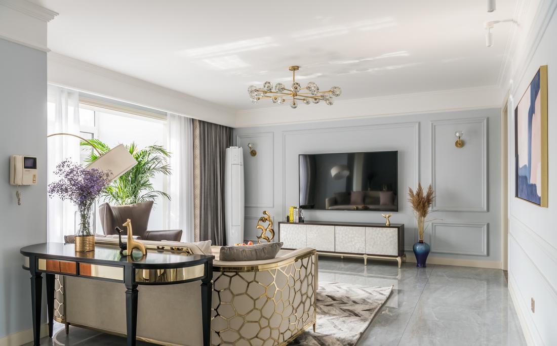 金色点缀的现代精致家居-2