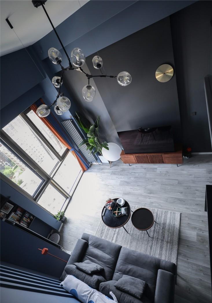 42㎡Loft 别墅,庭院式玄关、开放式厨房、电动投影幕布-12