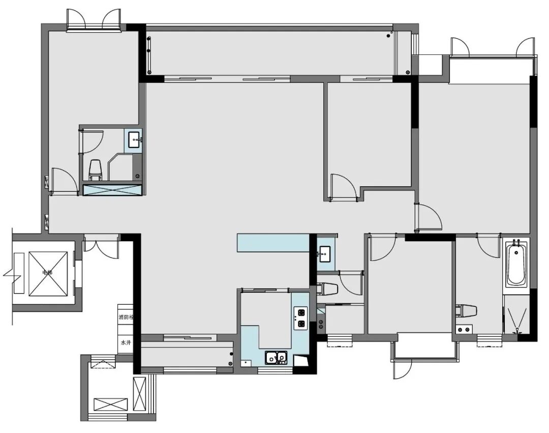 南昌阿鹤设计|砸掉几十个达不溜的精装房，也可以是无边界之家？-44