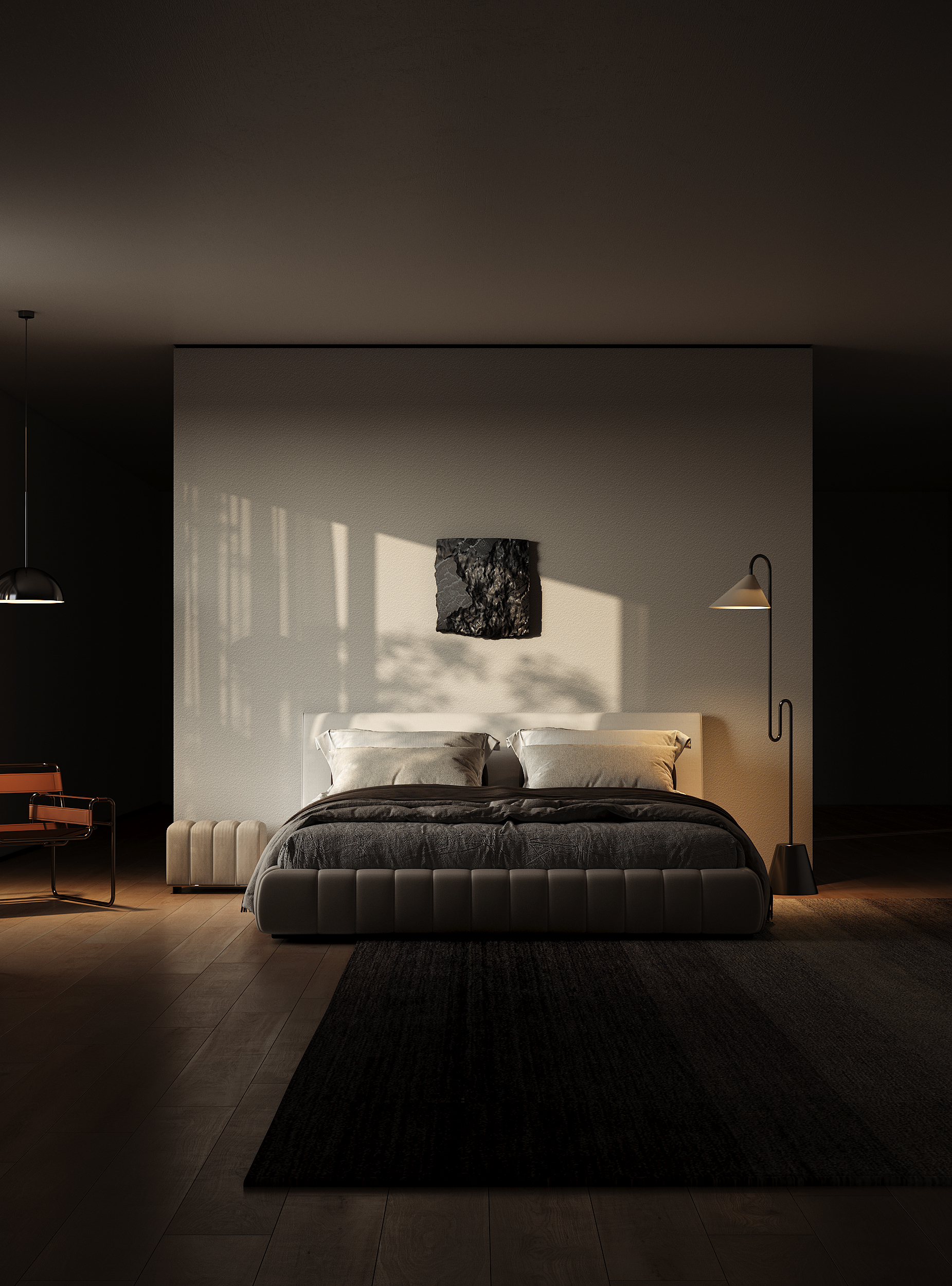 超有氛围感的卧室丨孔令现-2