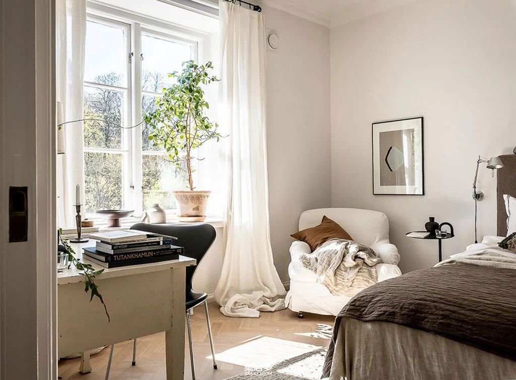 复古温暖明亮的斯堪的纳维亚公寓-17