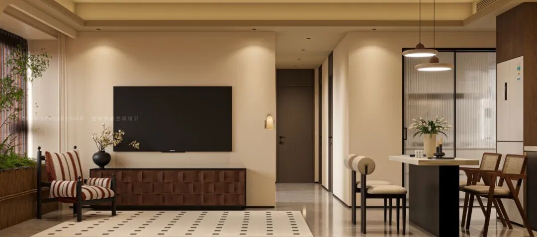 造境物象全案设计|沐光・谧境：118㎡自然风的温馨家居诗篇-2