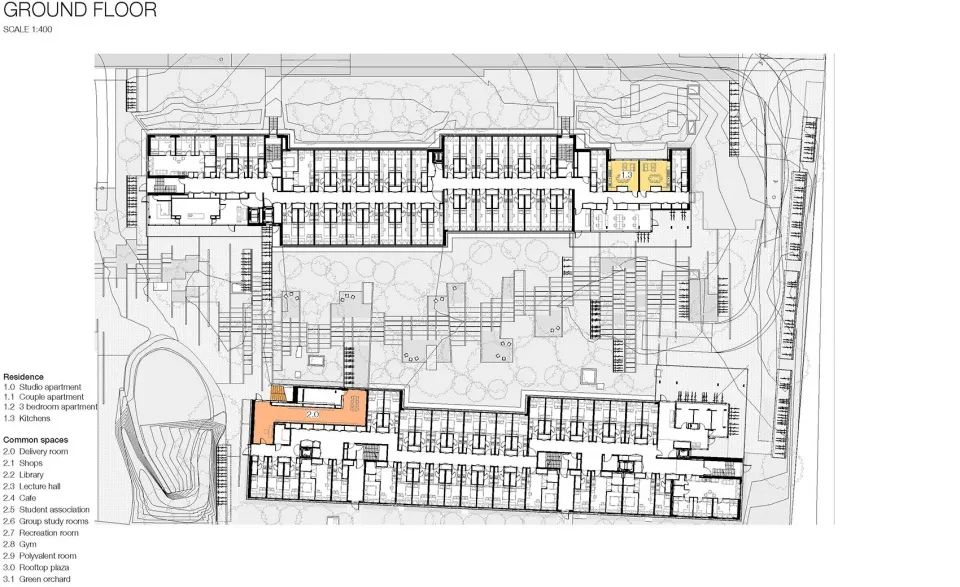 Grand morillon 学生宿舍丨瑞士日内瓦丨隈研吾建筑都市设计事务所,CCHE Lausanne-64