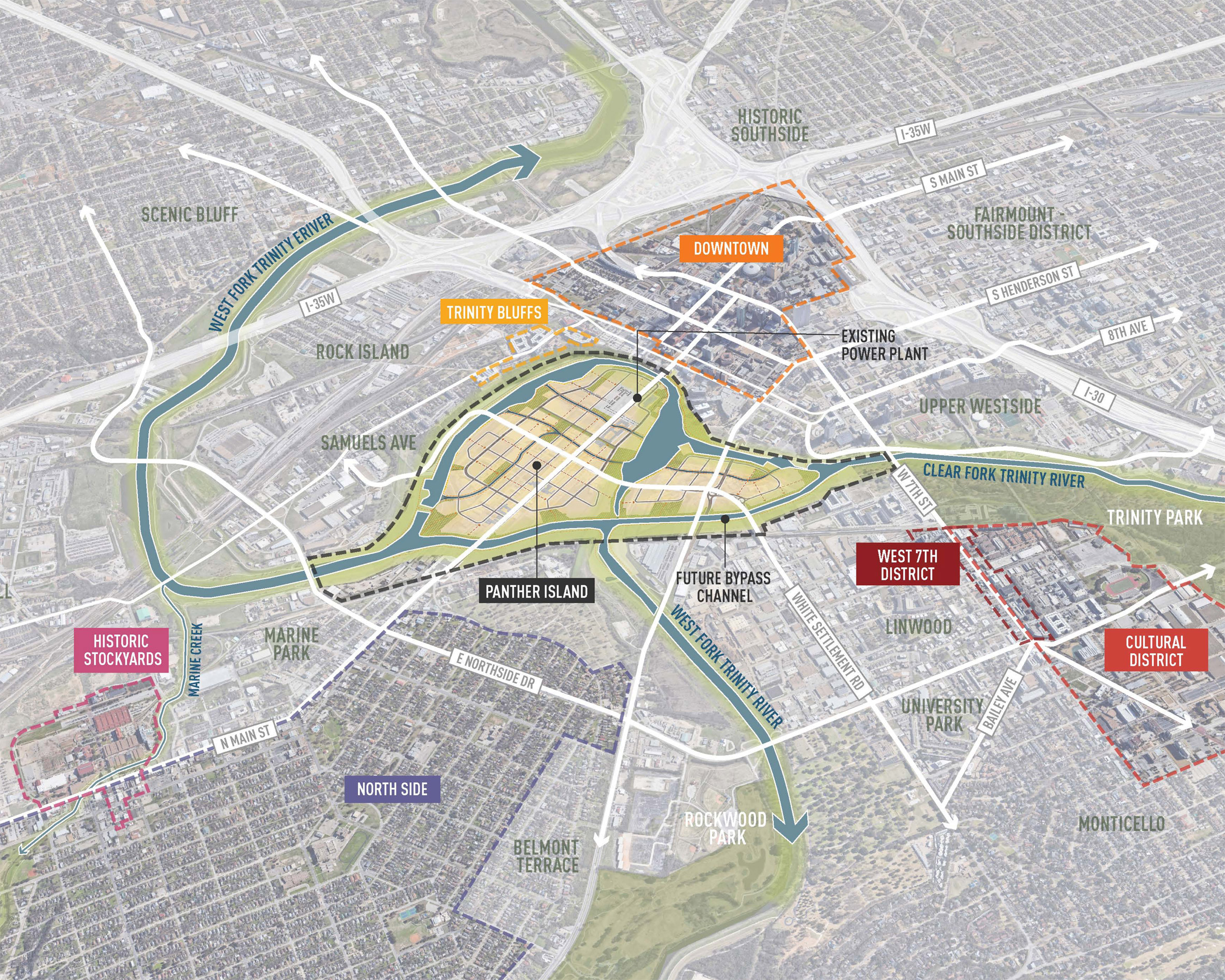 Fort Worth 岛混合用途滨水区丨美国丨Lake Flato,HR&A Advisors-3