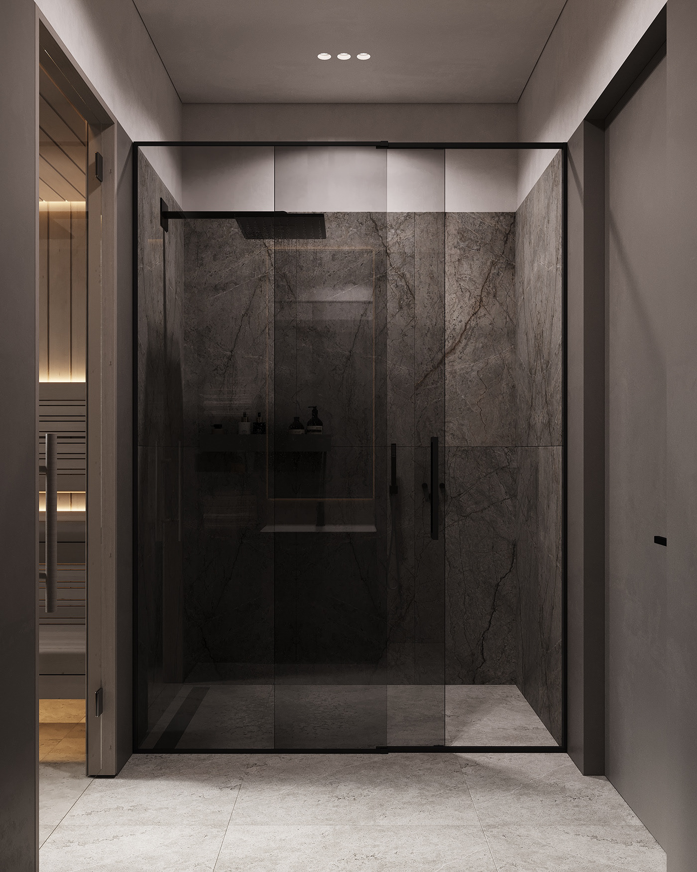 意式黑灰轻奢风室内设计-17