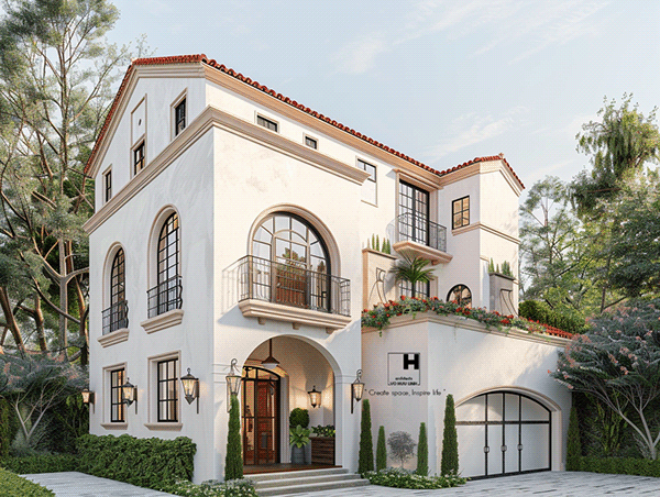 Biệt thự đẹp phong cách Tây Ban Nha-8