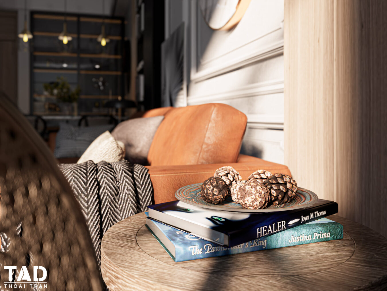 SketchUp室内客厅模型丨Thoai Tran-8