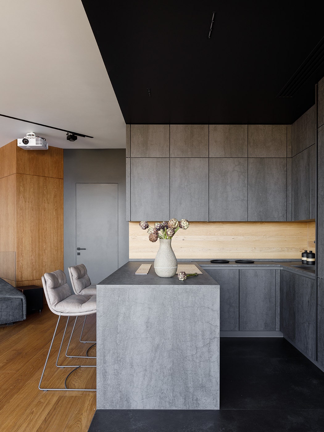 现代极简黑灰公寓 | 设计师伊利亚·泽伊曼的杰作-7