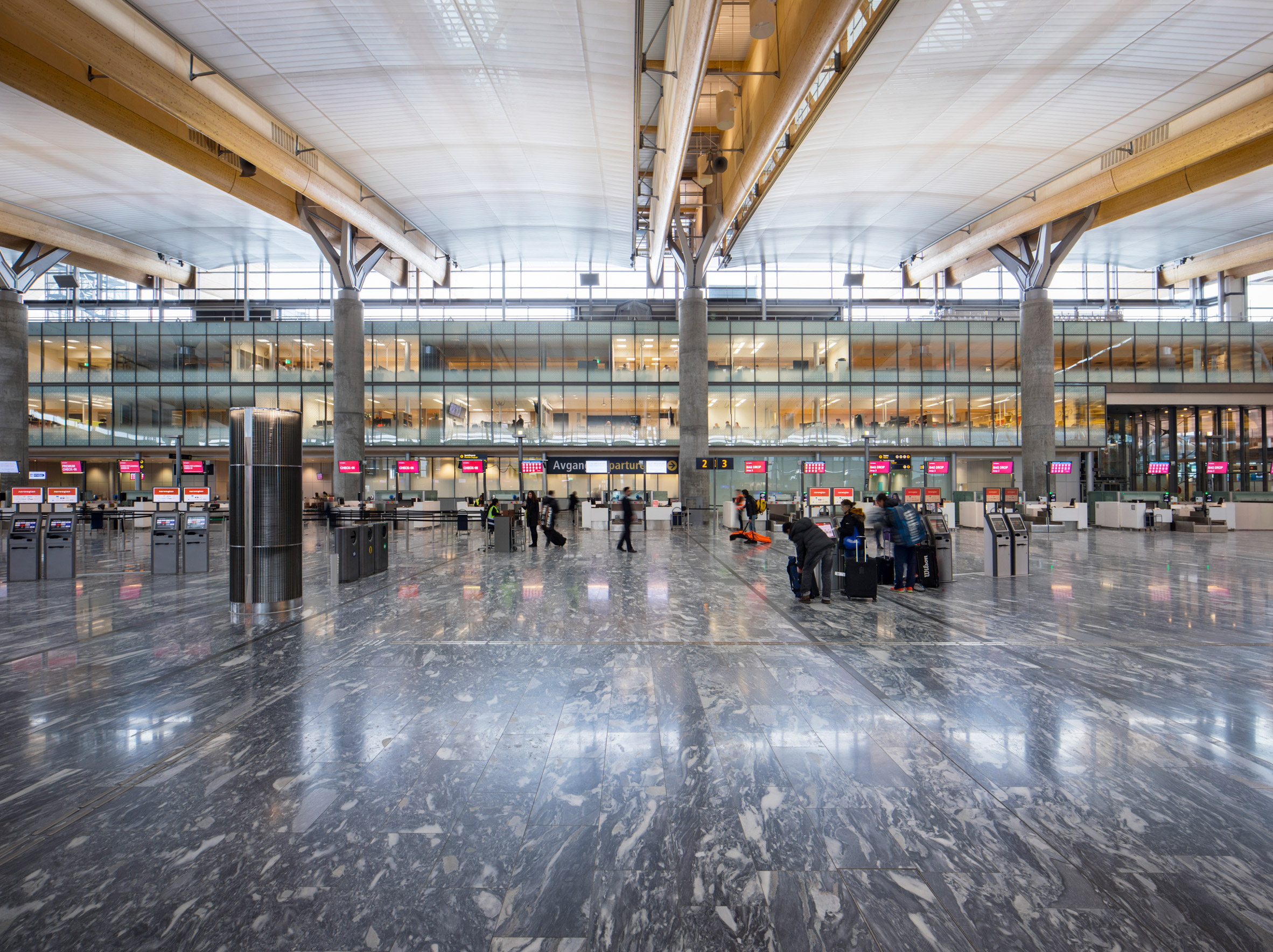 Nordic doubles the size of Oslo Airport with curved pier extension-17