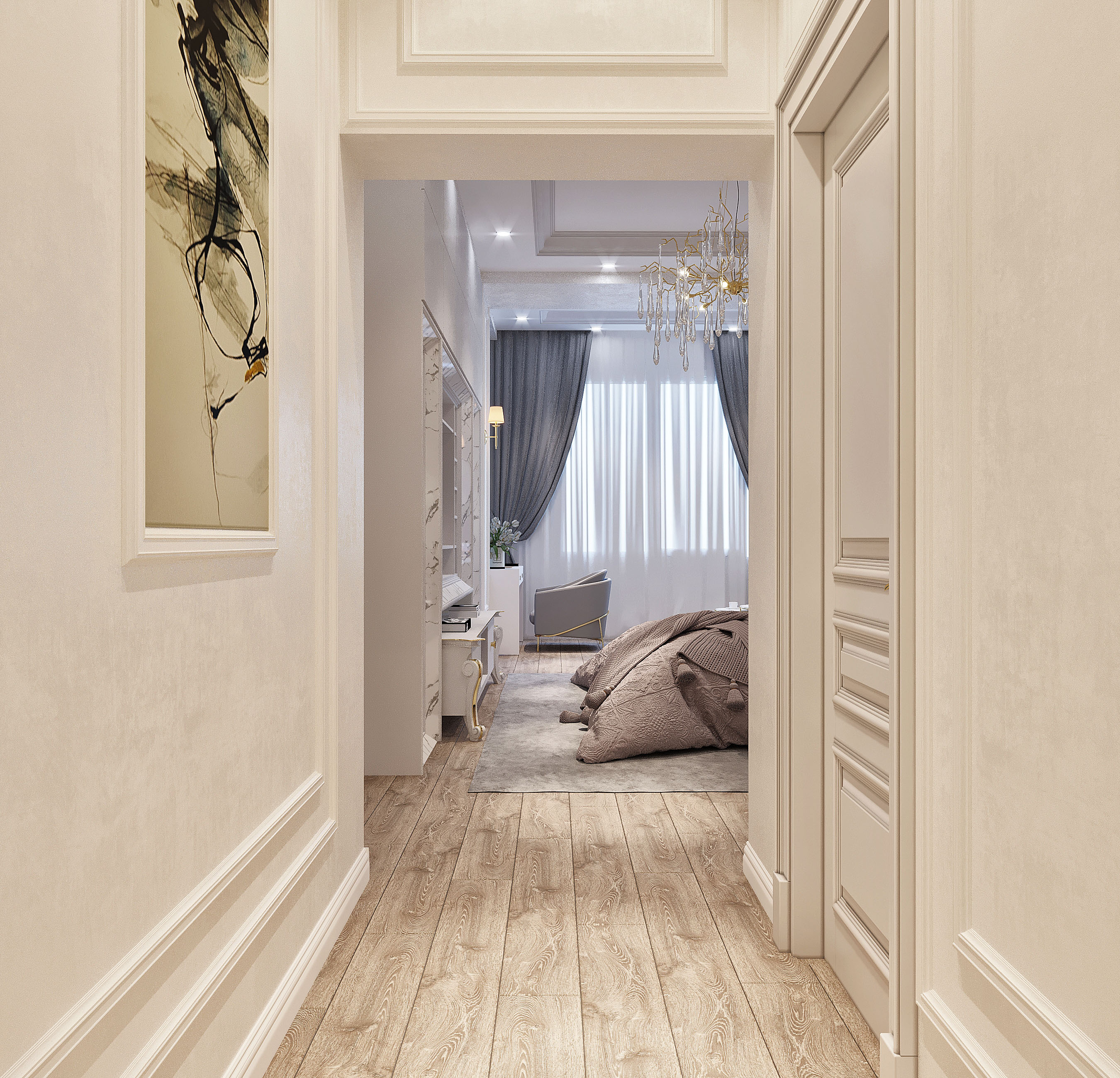 Master Bedroom, Bathroom and Gardirob design-0