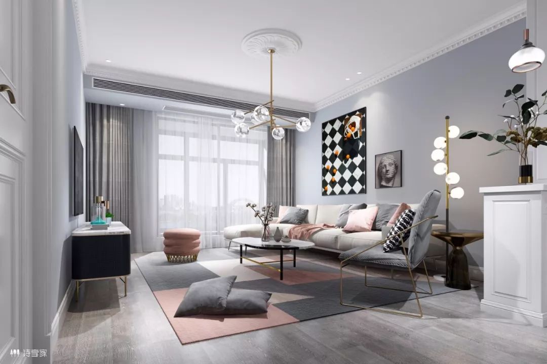 武汉华侨城 120㎡现代美式三房,优雅宁静的宜居空间-7