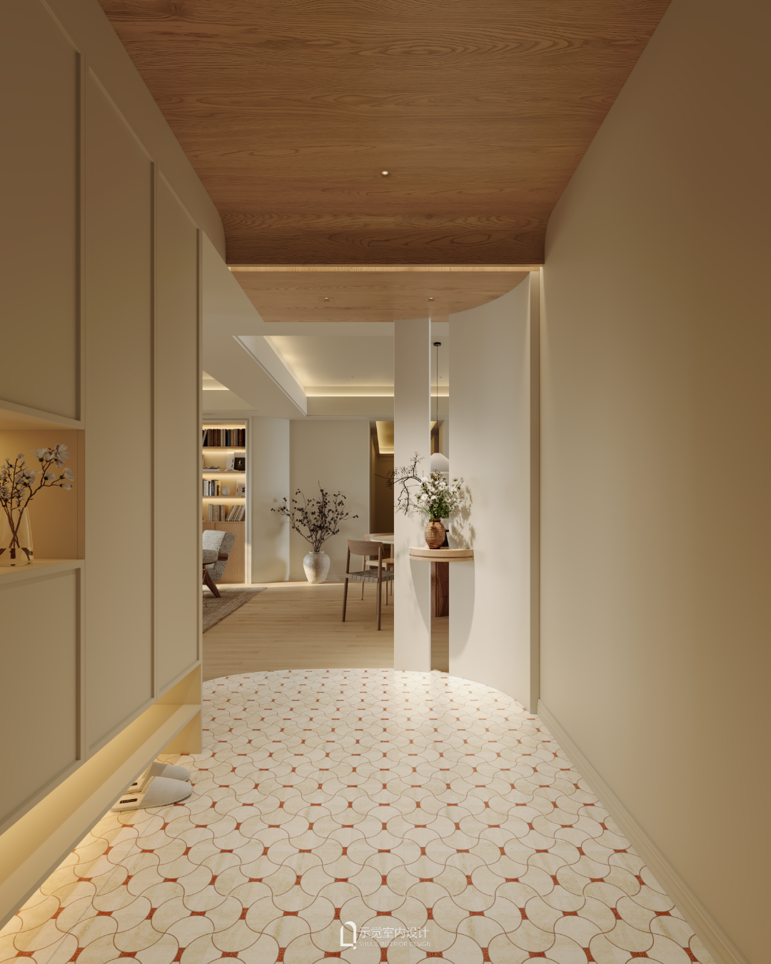 示觉设计|219㎡水清木华，一家四口的成长型家庭空间-13