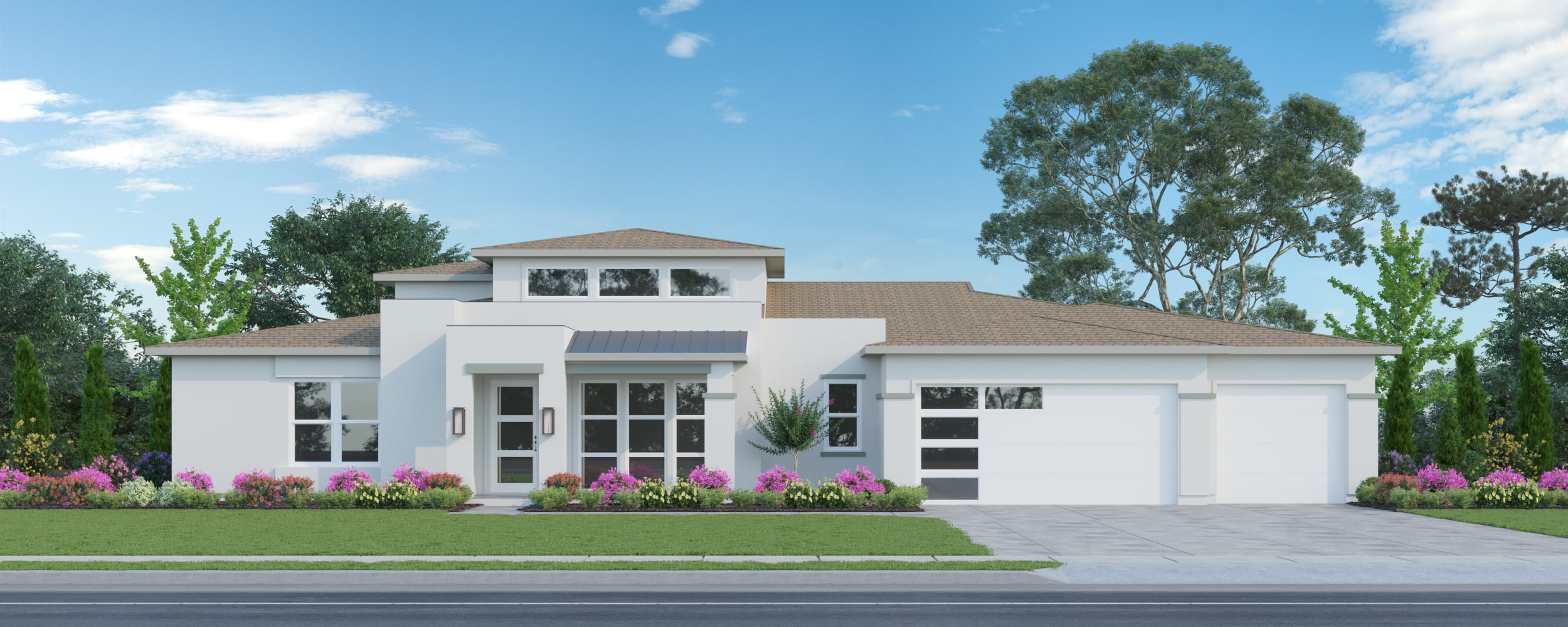 Exterior Rendering of New Construction Homes | The 2D3D Floor Plan Company-22