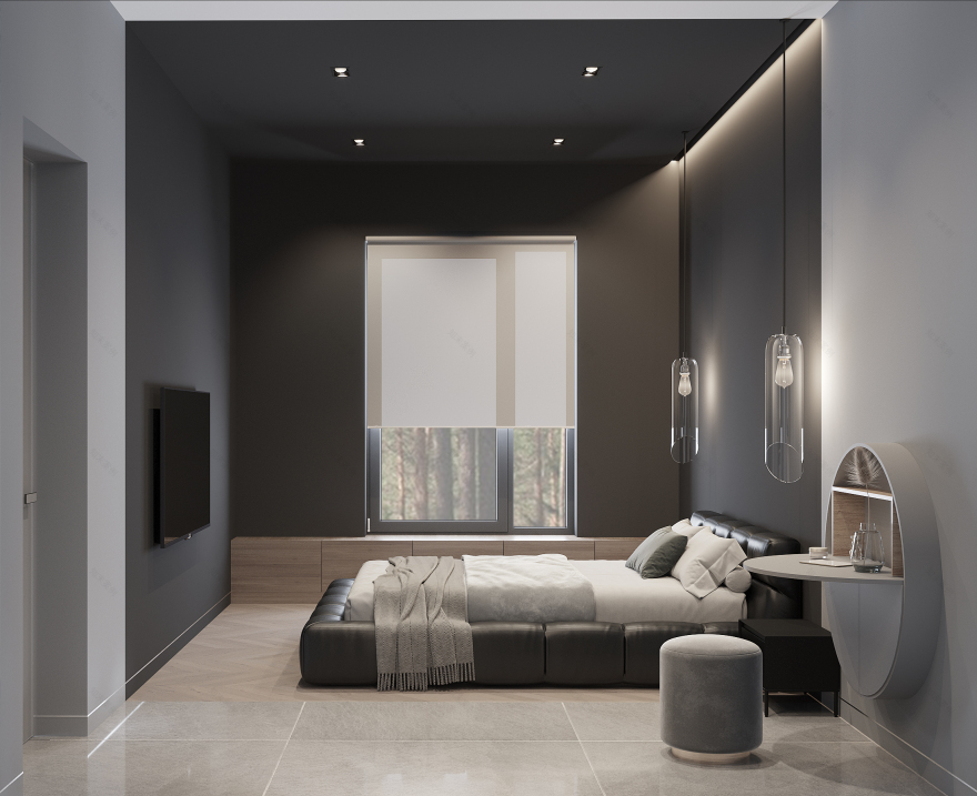 黑色版房屋室内装饰丨Golub Architects-24