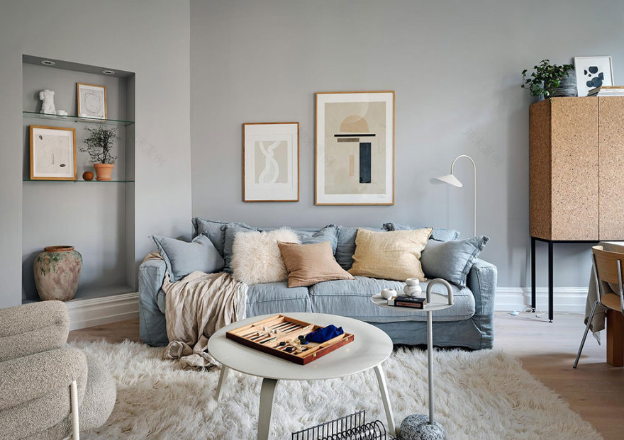 温馨与冷静的完美融合 | 81 平米瑞典公寓设计-10