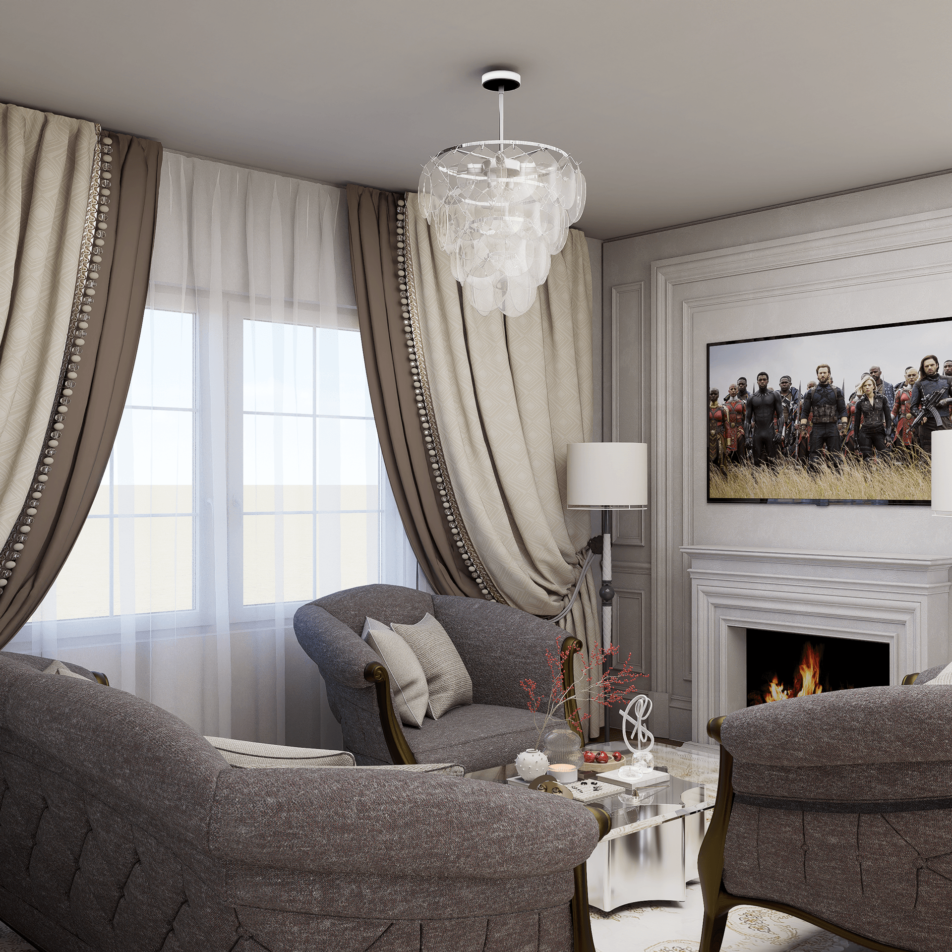 Dining Room Interior Design | 3ds Max + Corona-8