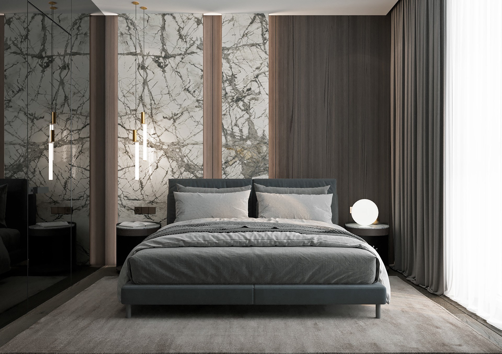 原木与灰色 打造出精致舒适的住宅-8