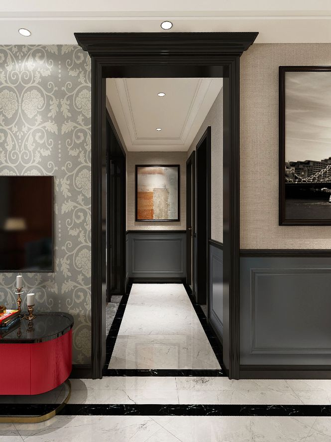 爱马仕橙&孔雀蓝撞出高级感,美式混搭打造优雅轻奢家居-60