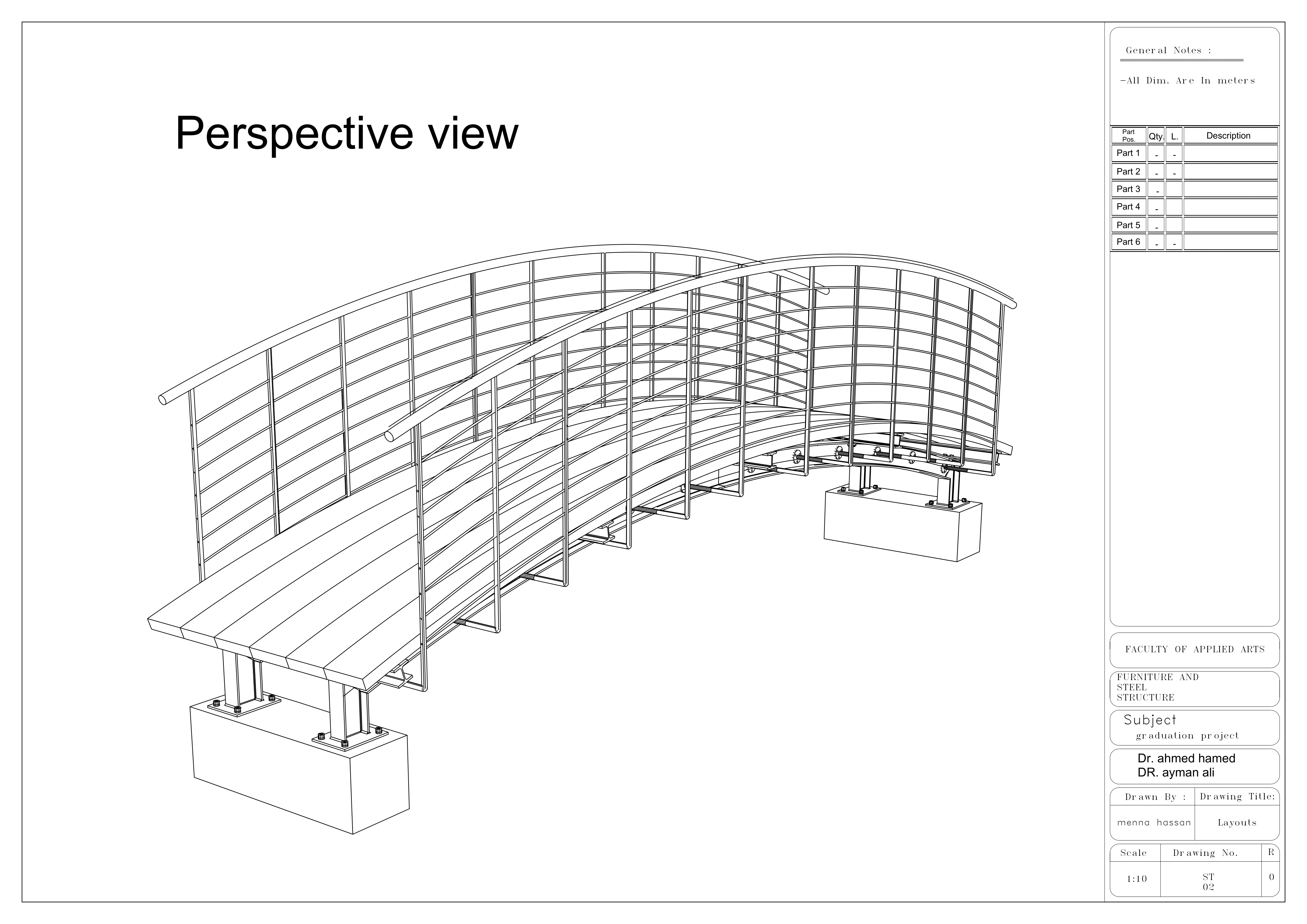现代步行桥设计-11