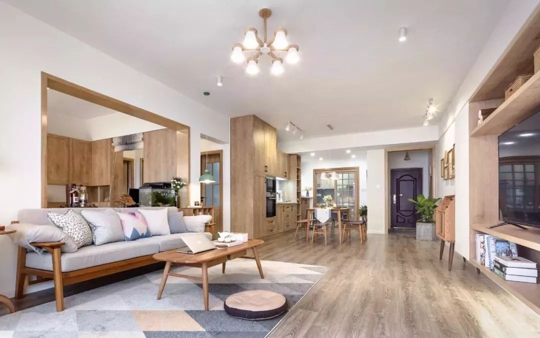 116㎡原木装修 | 主卫改衣帽间,书房装榻榻米-6