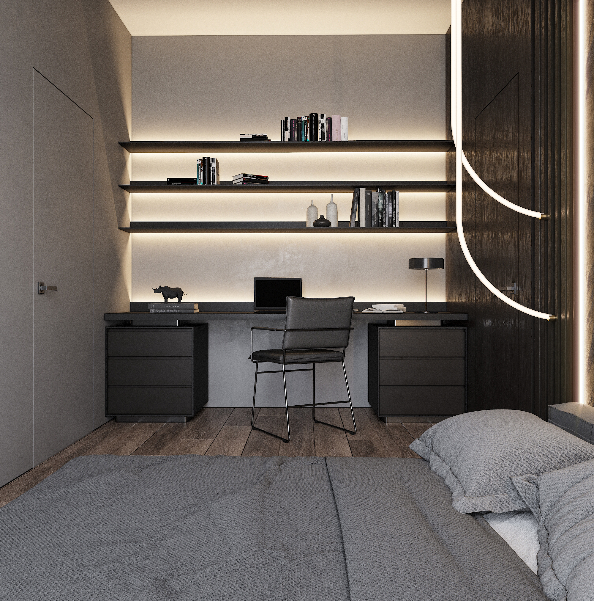 Gray Bedroom Design-6