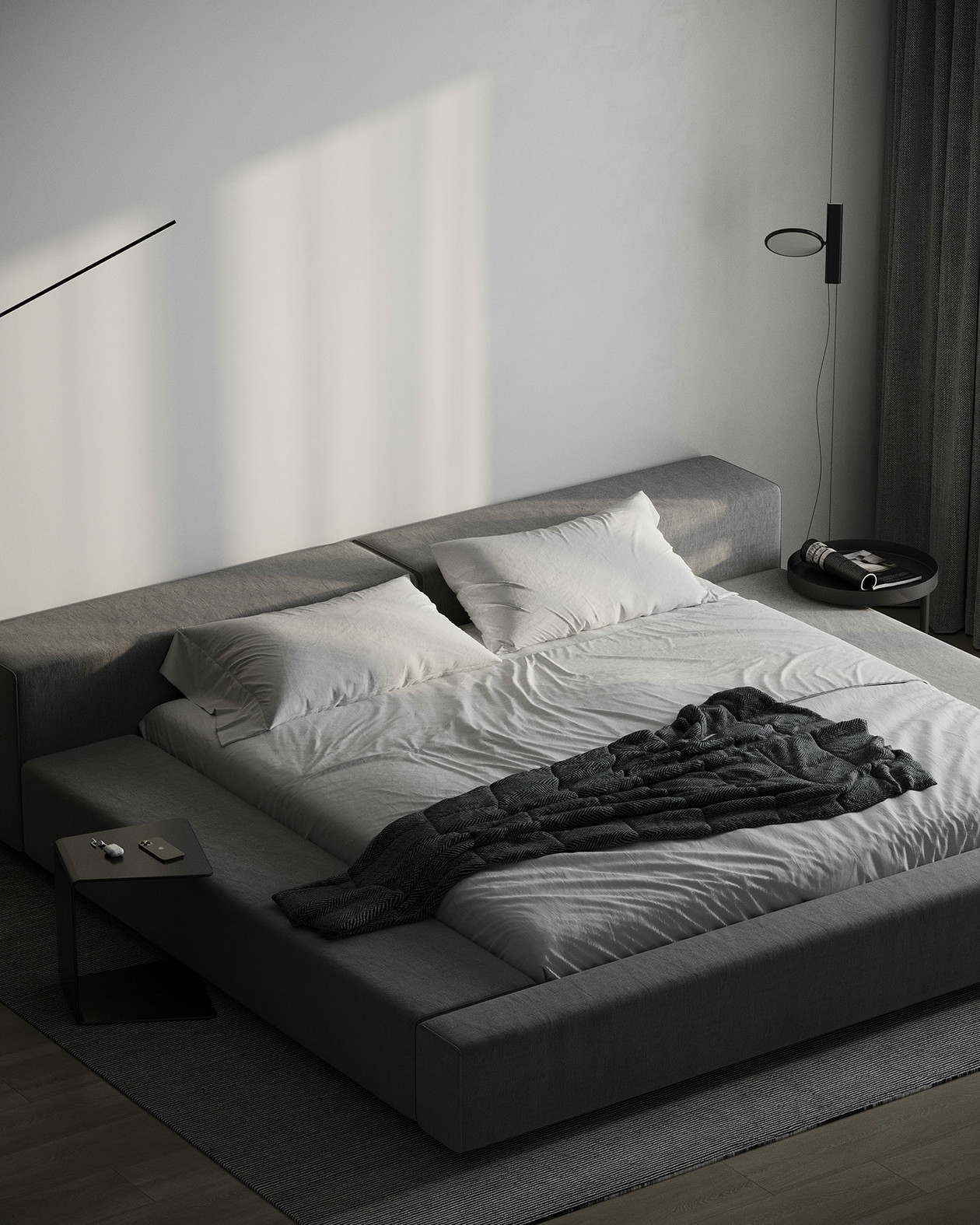 高级灰色系公寓-11