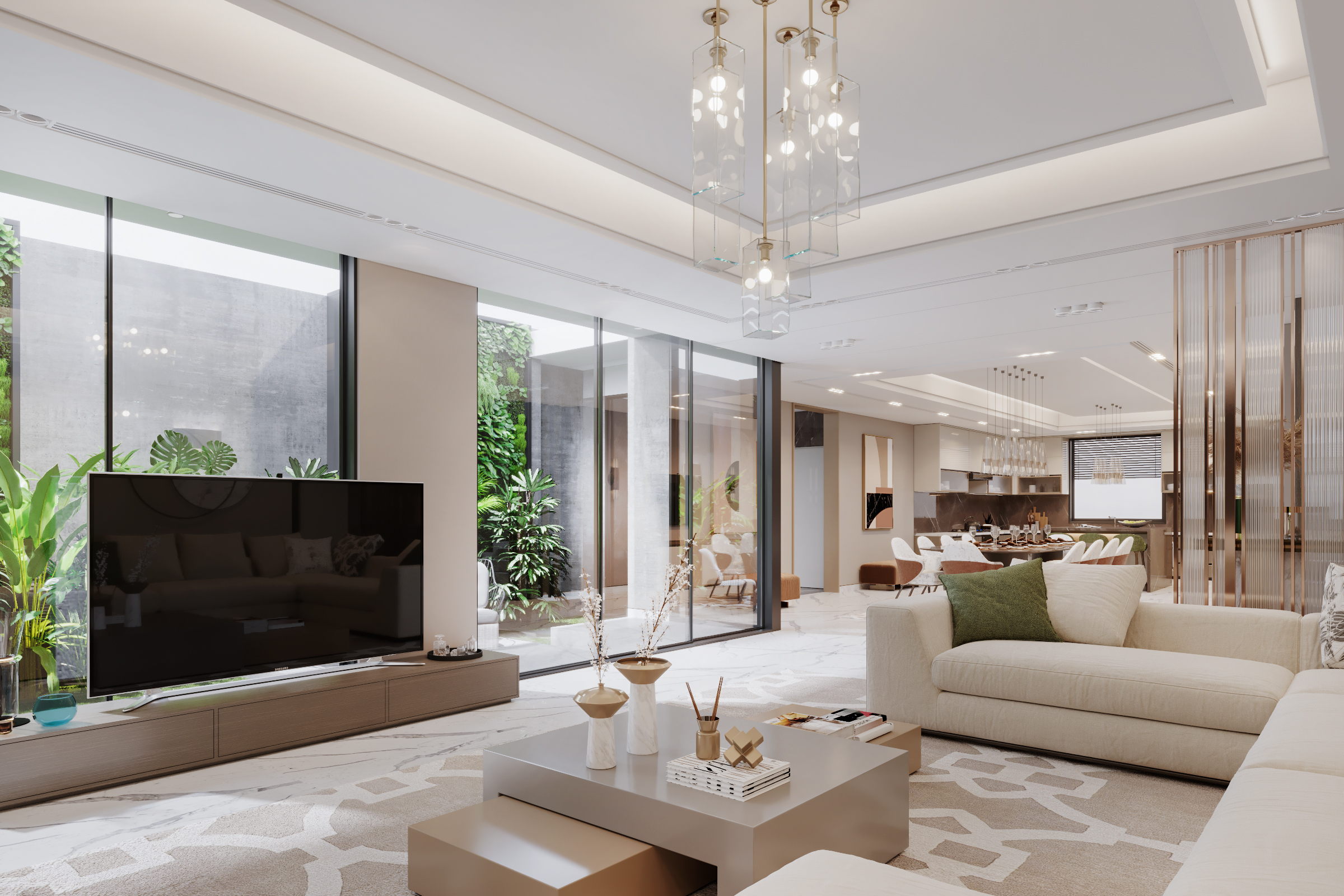 Living area - Villa in KSA 2022-6