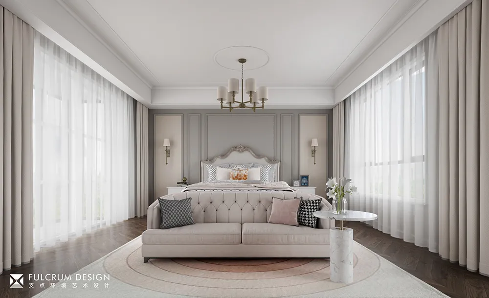 现代简约与美式风情的家居设计丨支点环境艺术设计-100