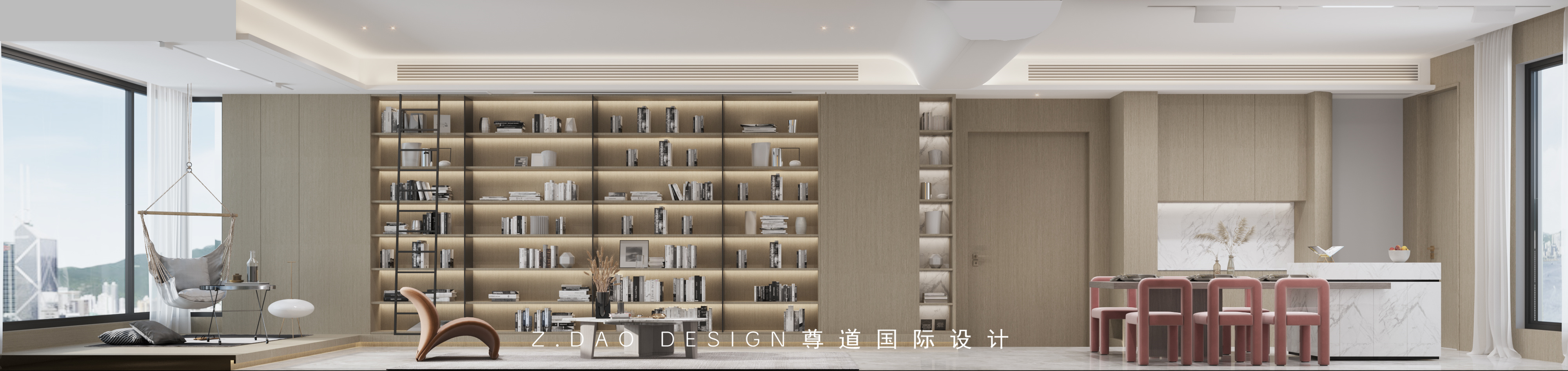 合肥置地双玺现代风大平层丨合肥尊道国际设计-3