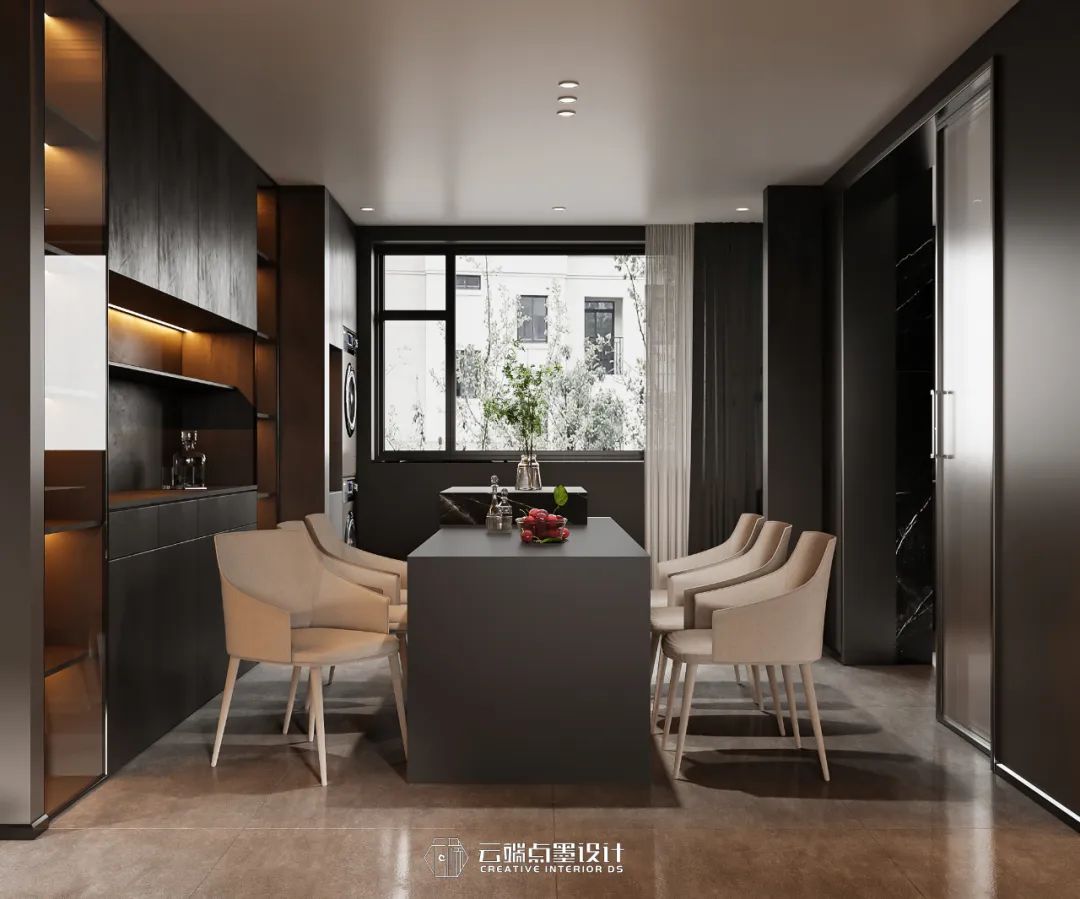 现代风格四居室,沉稳色调与光影艺术的完美融合-35