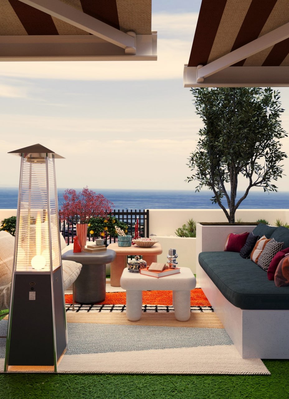 Colourful French Oceanview Terrace Design-10