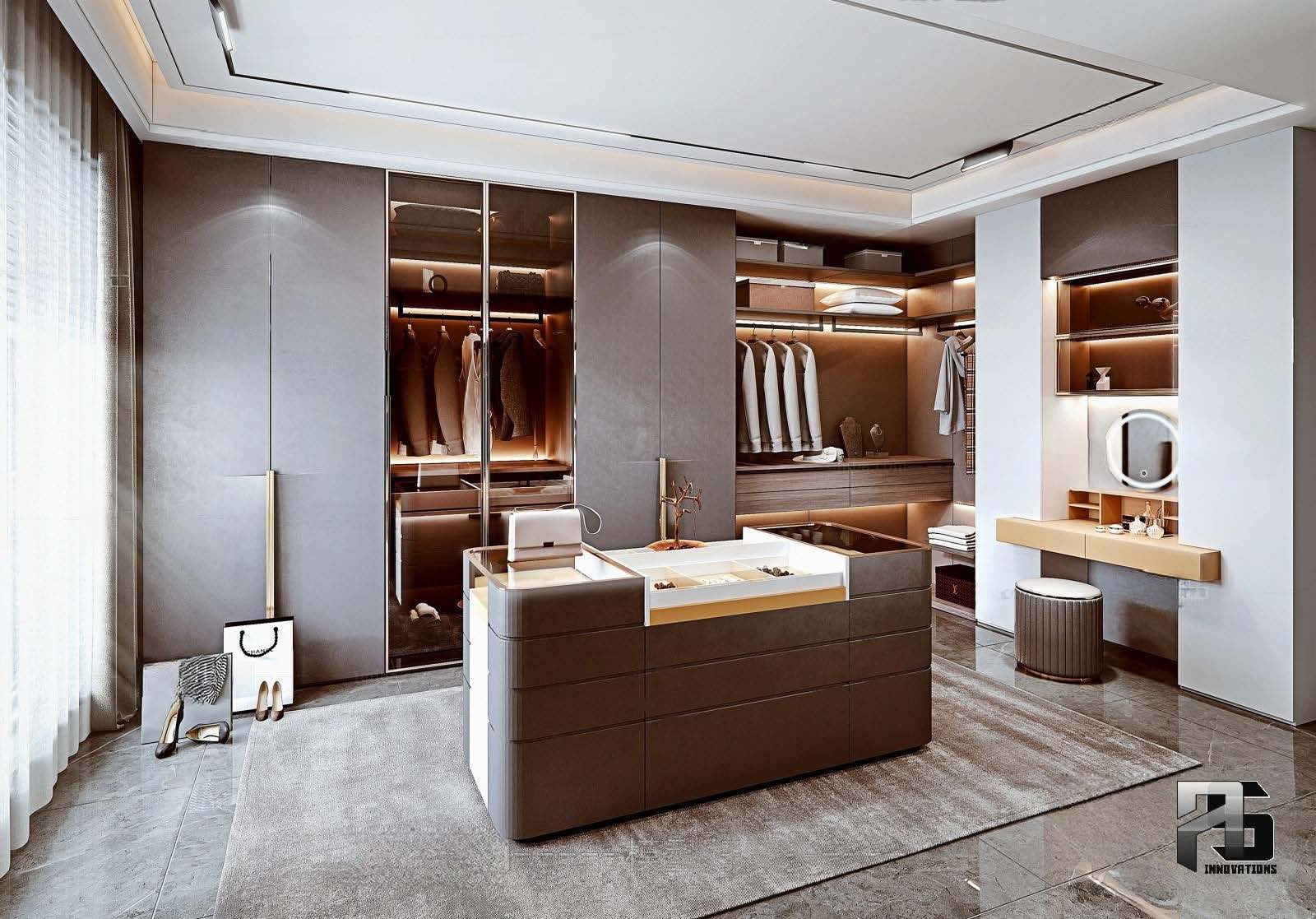 DRESSING ROOM 3D INTERIOR . MODERN STYLES 3-8