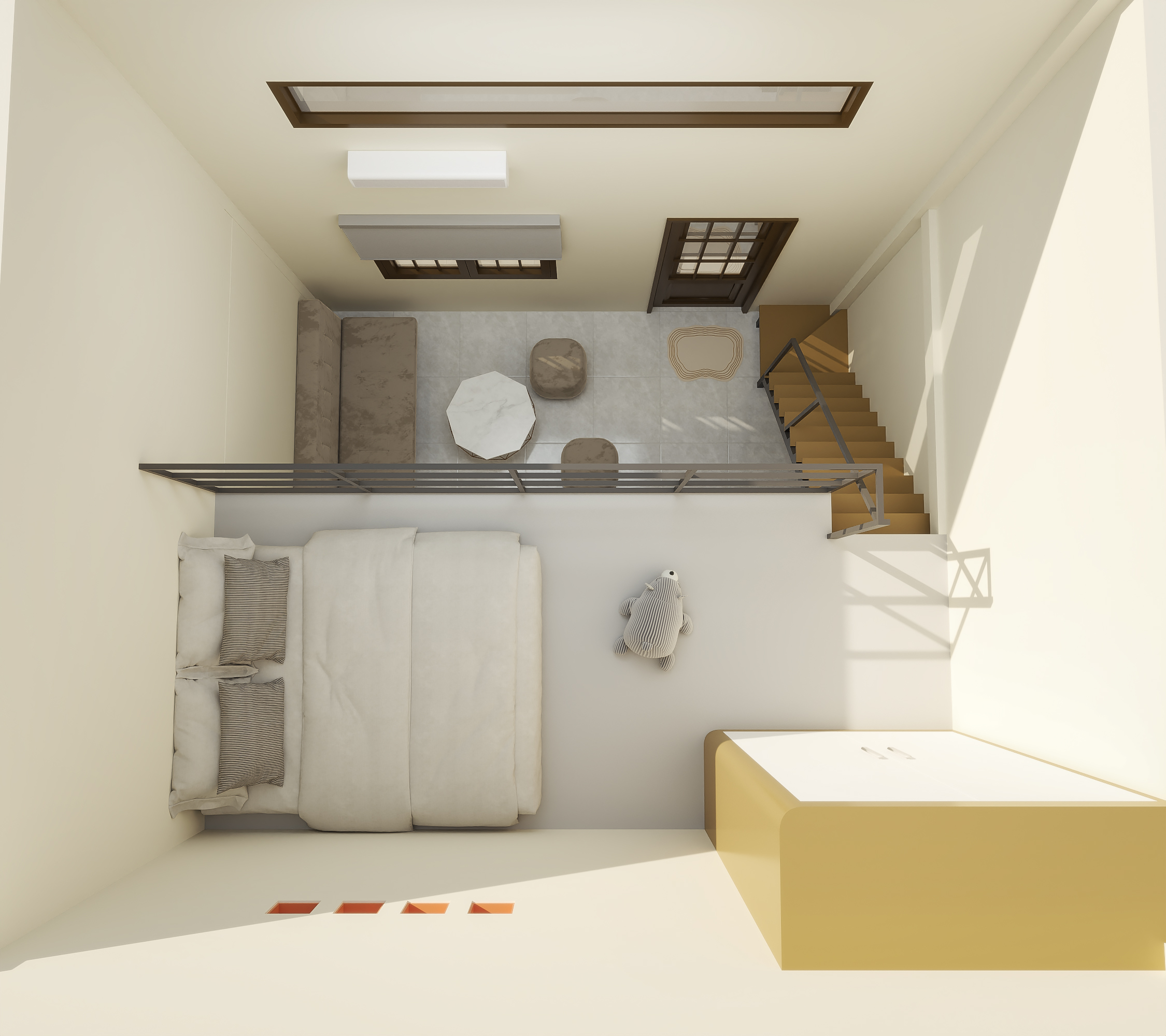 Modern Mini Studio Apartment with Courtyard Garden-15