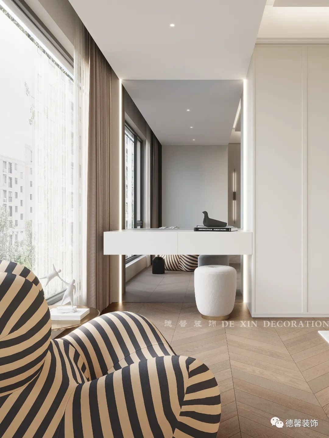 广州南沙 300㎡轻法式别墅设计丨中国广州丨德馨装饰-35