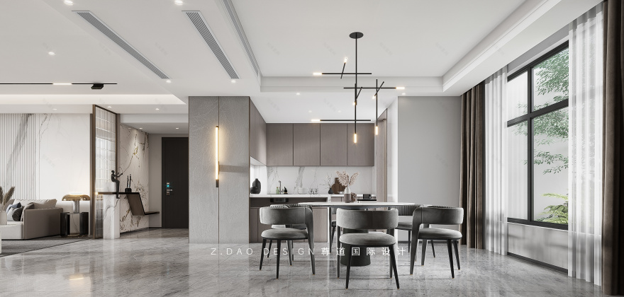 《栖隅》碧桂园现代简约风大平层设计丨合肥尊道国际设计-6