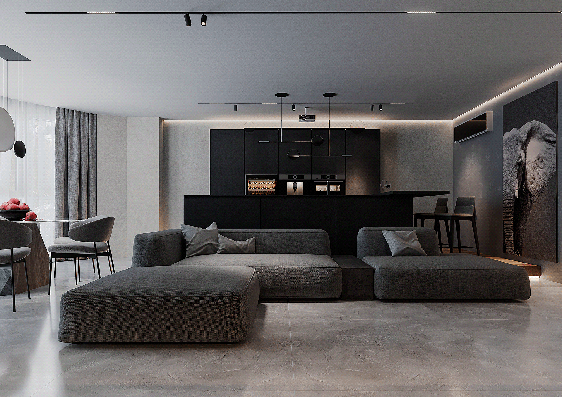 120平，现代简约 乌克兰公寓设计-3