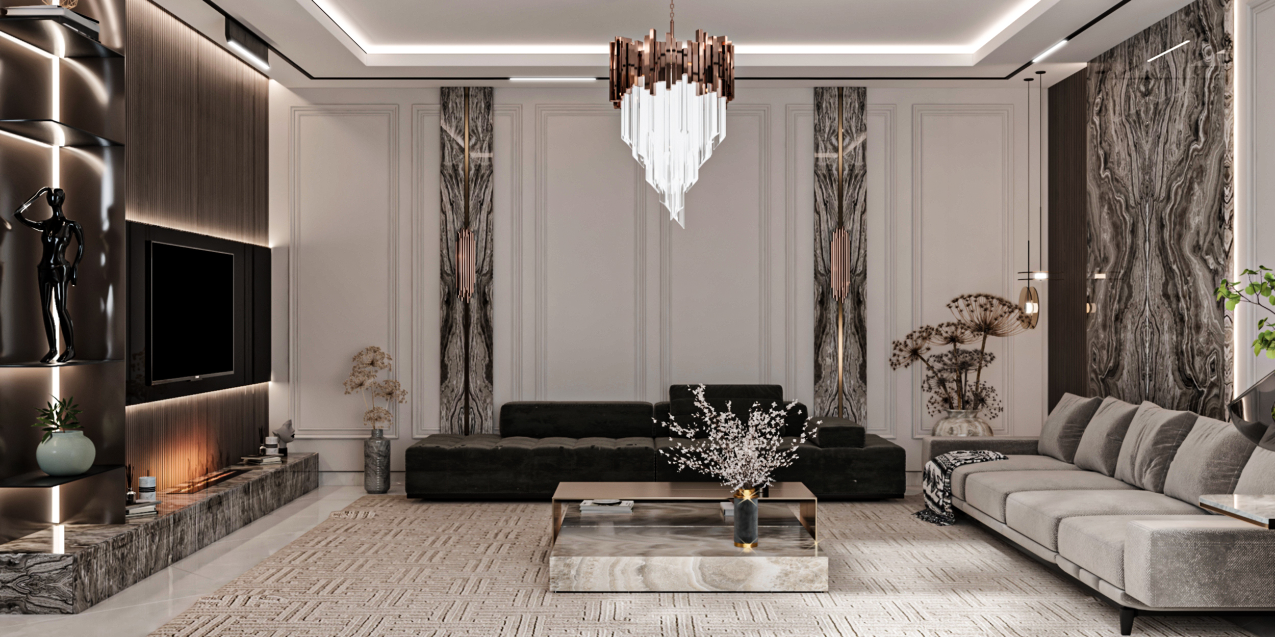 迪瓦尼亚室内设计丨Diwaniya Interior design-3