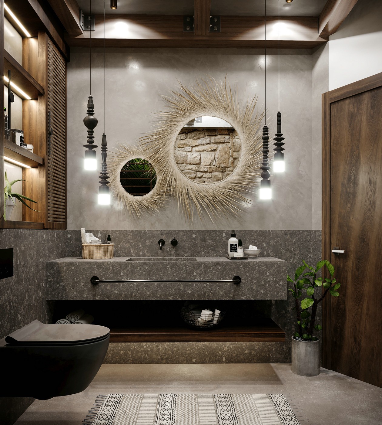 水泥灰+侘寂风，构筑不一样的静谧住宅-8