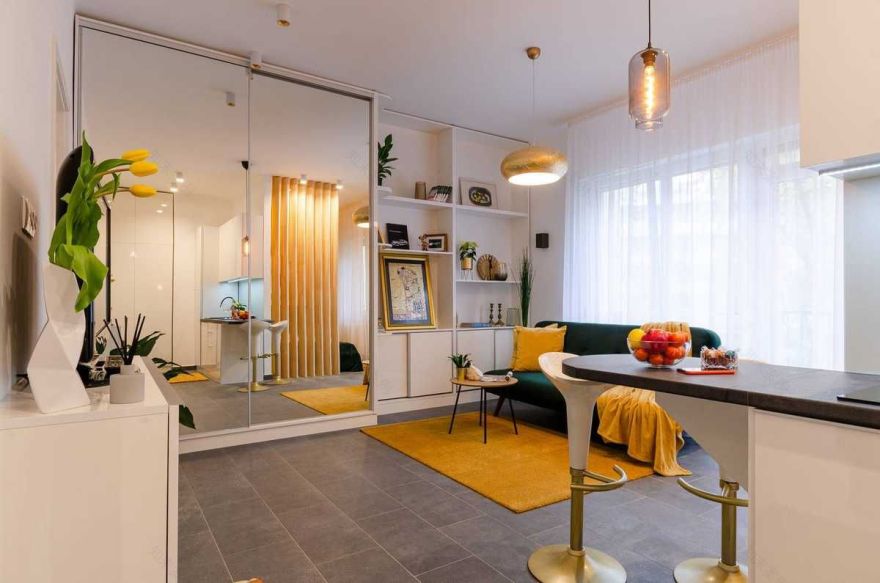 Квартиры студии в современном стиле, 5 проектов - Фото интерьеров-151