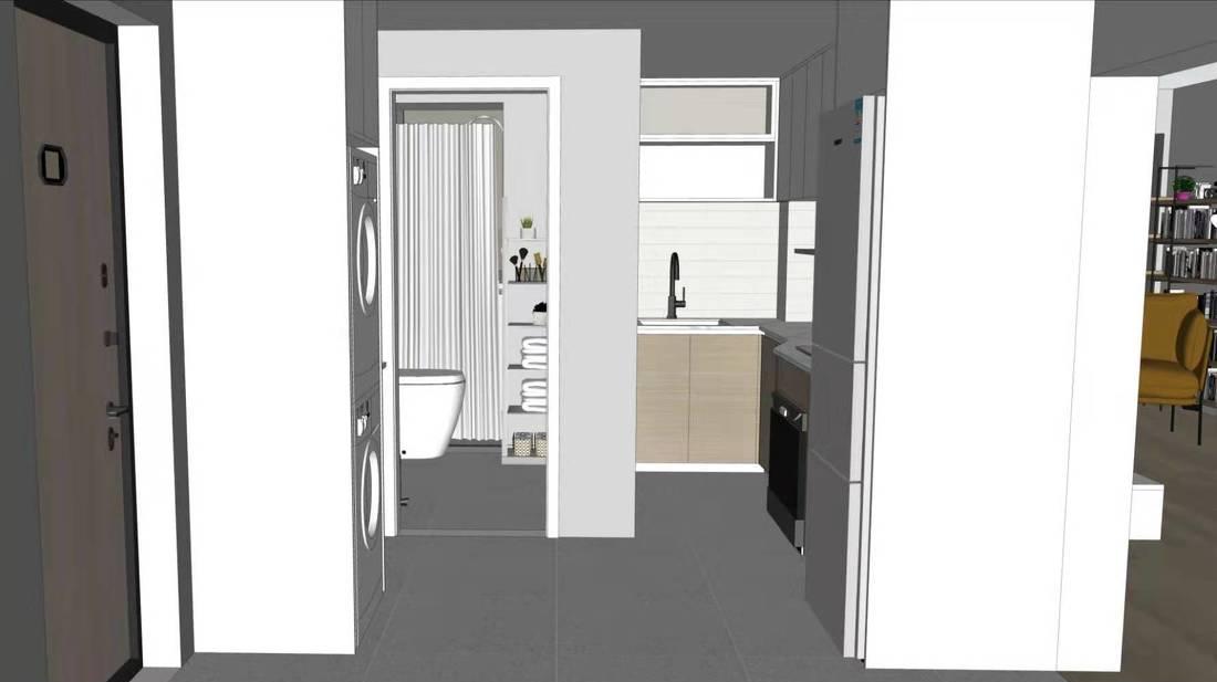 厨房卫生间空间重组，打造宽敞北欧风家居-18