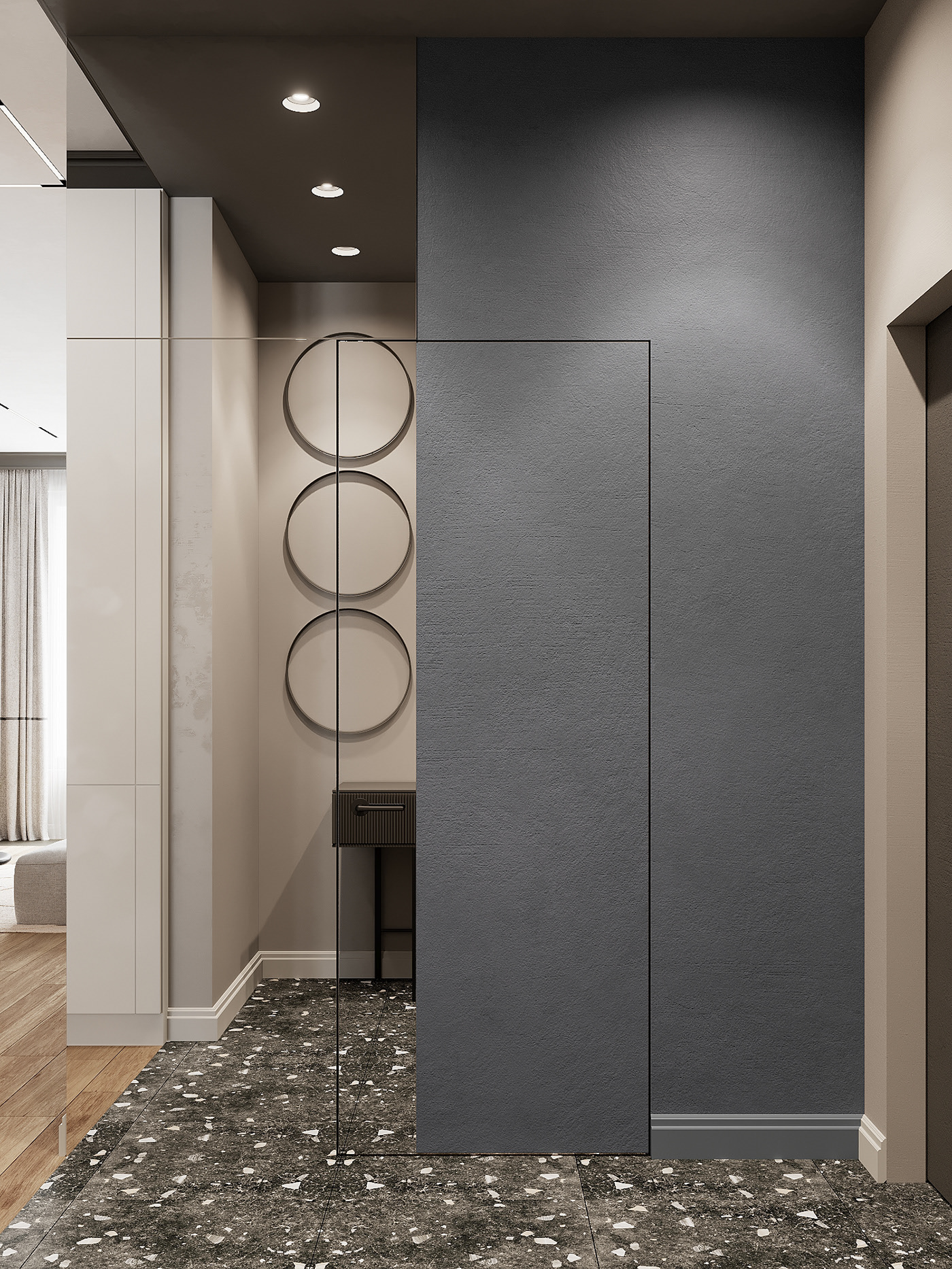 浅灰色与绿色打造舒适凉爽夏日-0