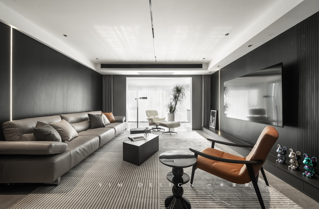 黑白格调,现代平层的独特魅力丨李宝红-10