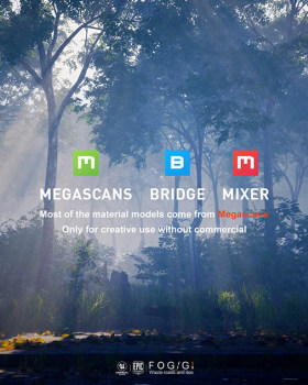 Waste roads and deer场景制作